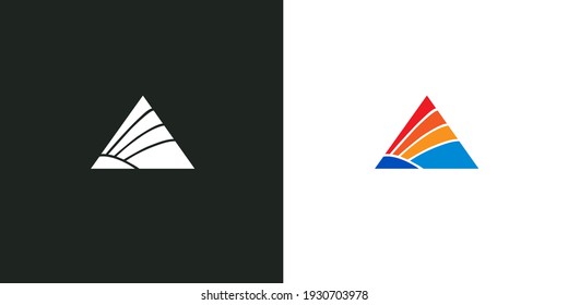 abstract triangle logo design concept good or travel or architecture