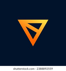 Abstract triangle logo design concept. Geometric Shape