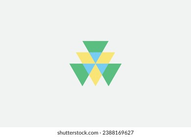 abstract Triangle logo design illustration vector template