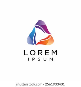 Abstract Triangle logo design inspiration for business logos, consulting, modern technology with gradient