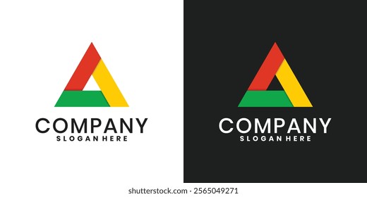 Abstract triangle logo design with modern shape