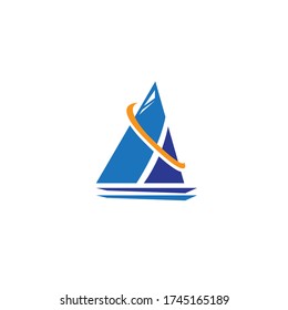 Abstract triangle logo design template