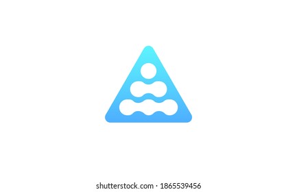 Abstract triangle logo design template