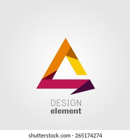  Abstract triangle logo design template