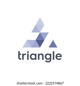 abstract triangle logo design templates