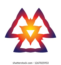 Abstract triangle logo design vector