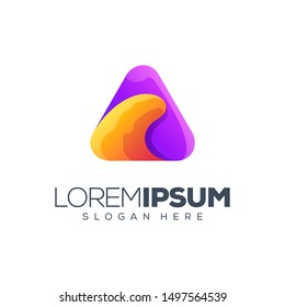 abstract triangle logo design vector illustration