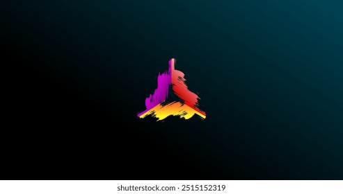 abstract triangle logo design vector