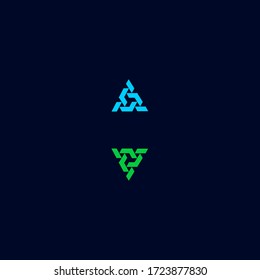 abstract triangle logo geometric design