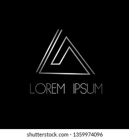 abstract triangle logo icon, sign or symbol for creative business company