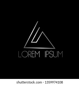 abstract triangle logo icon, sign or symbol for creative business company