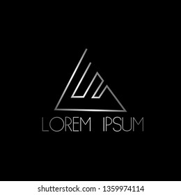 abstract triangle logo icon, sign or symbol for creative business company