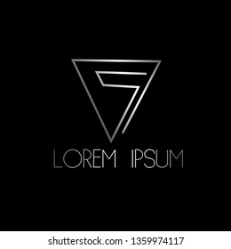 abstract triangle logo icon, sign or symbol for creative business company