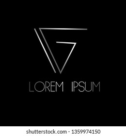 abstract triangle logo icon, sign or symbol for creative business company