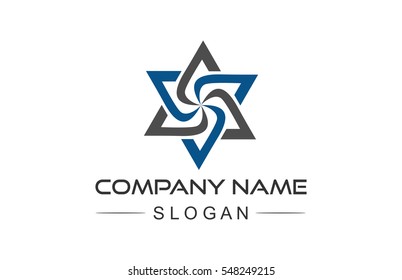 abstract triangle logo, icon, symbol in line with outline