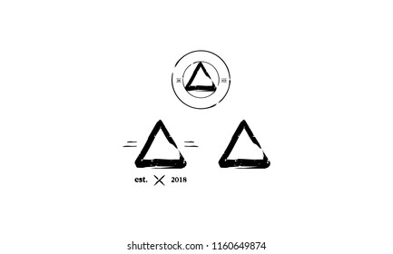 abstract triangle logo icon vector