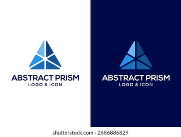 vetor de ícone de logotipo de triângulo abstrato