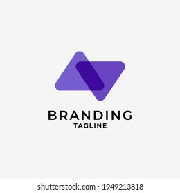 abstract triangle logo  Minimalistic logo design. Creative logo. template logo