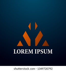 abstract triangle logo, sign, icor or symbol for creative and business company