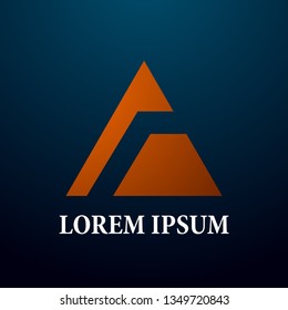 abstract triangle logo, sign, icor or symbol for creative and business company