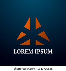 abstract triangle logo, sign, icor or symbol for creative and business company