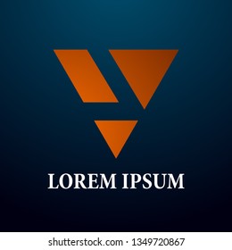 abstract triangle logo, sign, icor or symbol for creative and business company