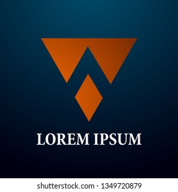 abstract triangle logo, sign, icor or symbol for creative and business company