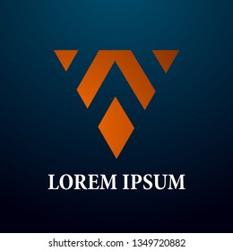 abstract triangle logo, sign, icor or symbol for creative and business company