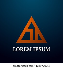 abstract triangle logo, sign, icor or symbol for creative and business company