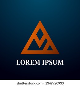 abstract triangle logo, sign, icor or symbol for creative and business company