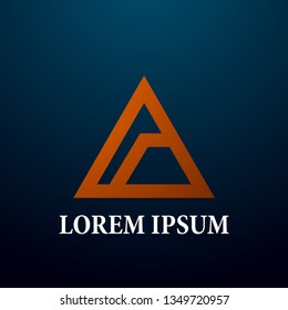 abstract triangle logo, sign, icor or symbol for creative and business company