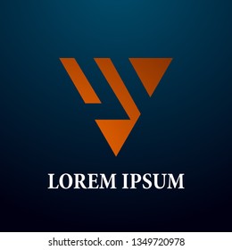 abstract triangle logo, sign, icor or symbol for creative and business company