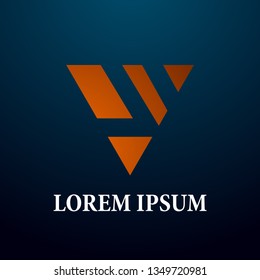 abstract triangle logo, sign, icor or symbol for creative and business company