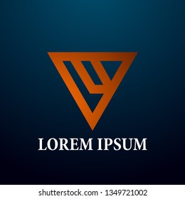 abstract triangle logo, sign, icor or symbol for creative and business company