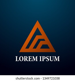 abstract triangle logo, sign, icor or symbol for creative and business company