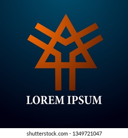 abstract triangle logo, sign, icor or symbol for creative and business company