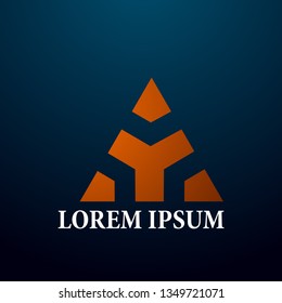 abstract triangle logo, sign, icor or symbol for creative and business company