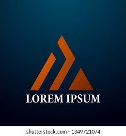abstract triangle logo, sign, icor or symbol for creative and business company