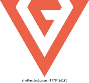 logotipo, signo, icono o símbolo de triángulo abstracto para empresa creativa y empresarial vc