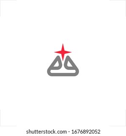 diseño de estrella de logotipo de triángulo abstracto