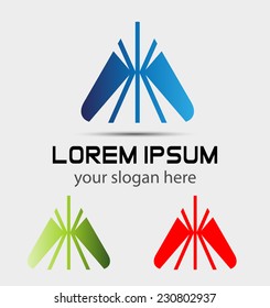 Abstract triangle logo symbol