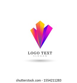 Abstract Triangle Logo. Symbol & Icon Vector Template.