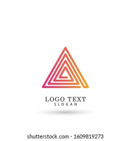 Abstract Triangle Logo. Symbol & Icon Vector Template.