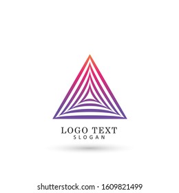 Abstract Triangle Logo. Symbol & Icon Vector Template.