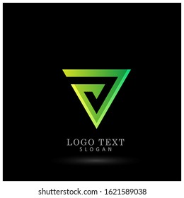 Abstract Triangle Logo. Symbol & Icon Vector Template.