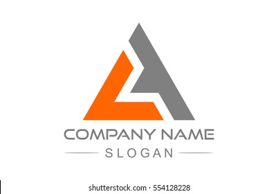 abstract triangle logo, symbol, icon concept or template
