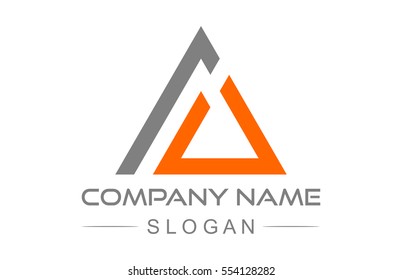 abstract triangle logo, symbol, icon concept or template