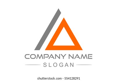 abstract triangle logo, symbol, icon concept or template