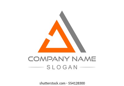abstract triangle logo, symbol, icon concept or template