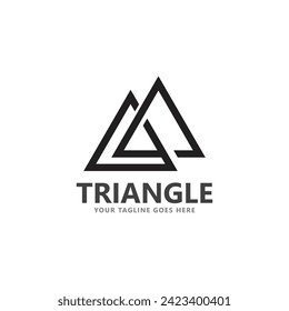abstract triangle logo and symbol vector icon